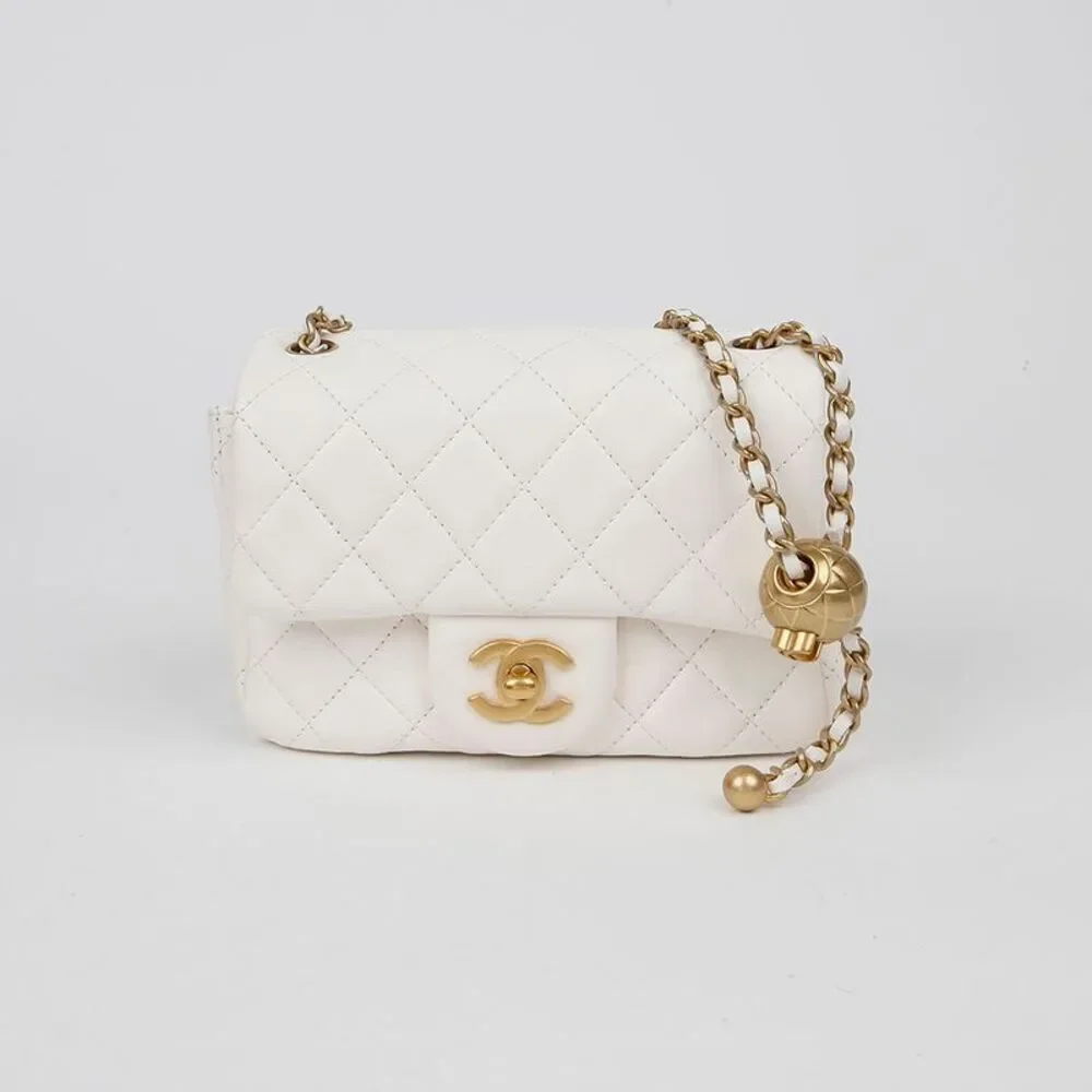 Petite Sac Golden Ball Chain Shoulder Crossbody Bag